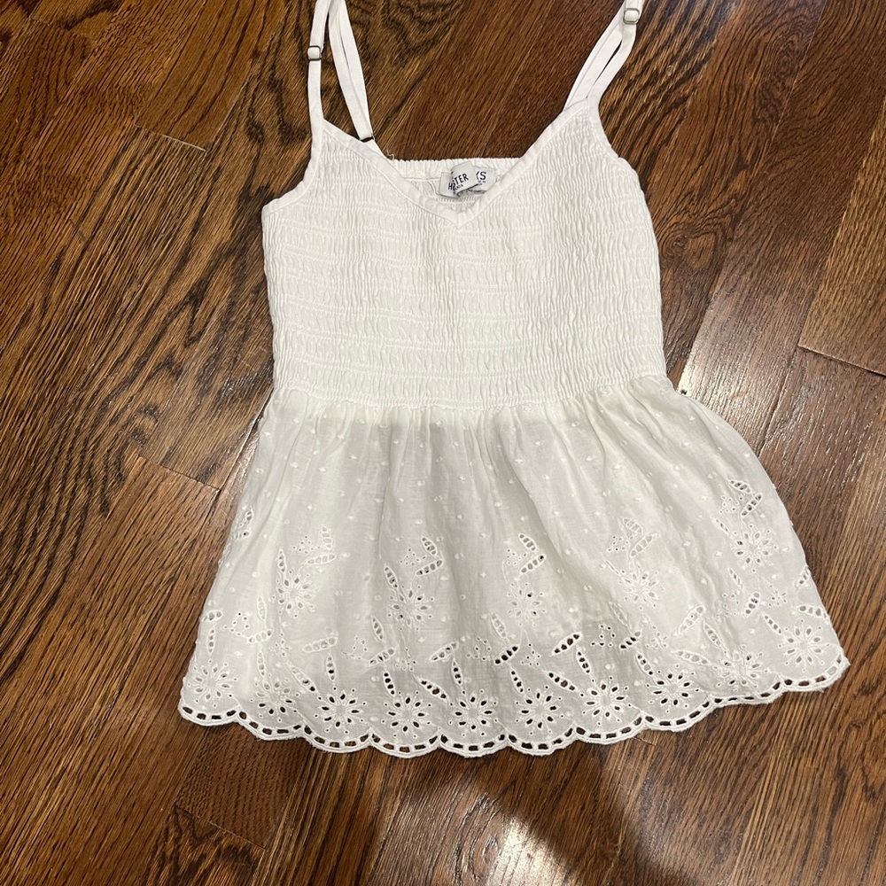 Hollister white eyelet top!